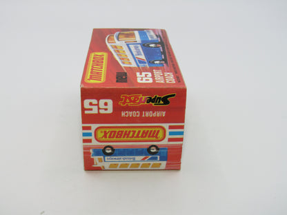 Matchbox Superfast 65B Airport Coach White Body Lufthansa UNPAINTED Base