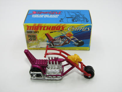 Matchbox Superfast 49B Chop Suey LIGHT PURPLE Maroon Handlebars