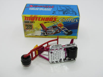 Matchbox Superfast 49B Chop Suey LIGHT PURPLE Maroon Handlebars
