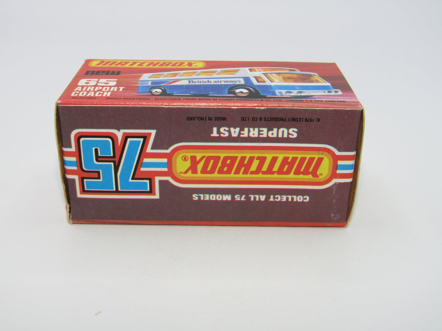 Matchbox Superfast 65B Airport Coach White Body Lufthansa UNPAINTED Base