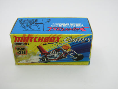 Matchbox Superfast 49B Chop Suey LIGHT PURPLE Maroon Handlebars