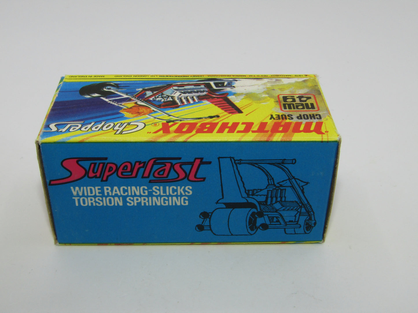 Matchbox Superfast 49B Chop Suey LIGHT PURPLE Maroon Handlebars