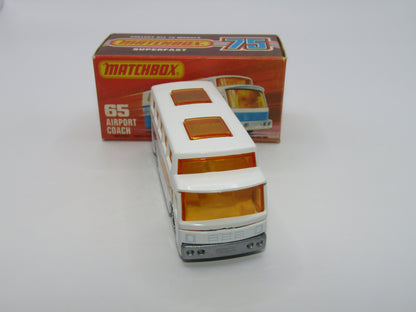 Matchbox Superfast 65B Airport Coach White Body Lufthansa Silver Base