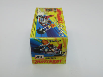 Matchbox Superfast 49B Chop Suey LIGHT PURPLE Maroon Handlebars