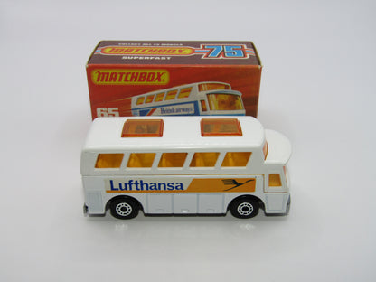 Matchbox Superfast 65B Airport Coach White Body Lufthansa Silver Base