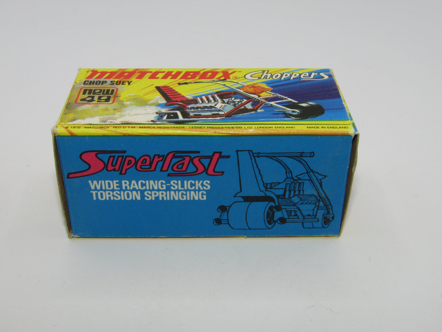 Matchbox Superfast 49B Chop Suey LIGHT PURPLE Maroon Handlebars