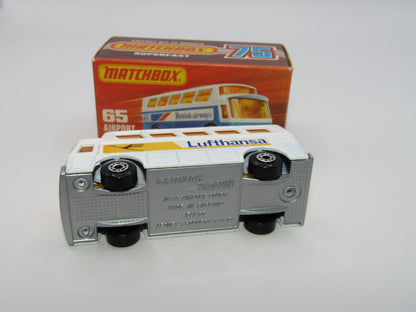 Matchbox Superfast 65B Airport Coach White Body Lufthansa Silver Base