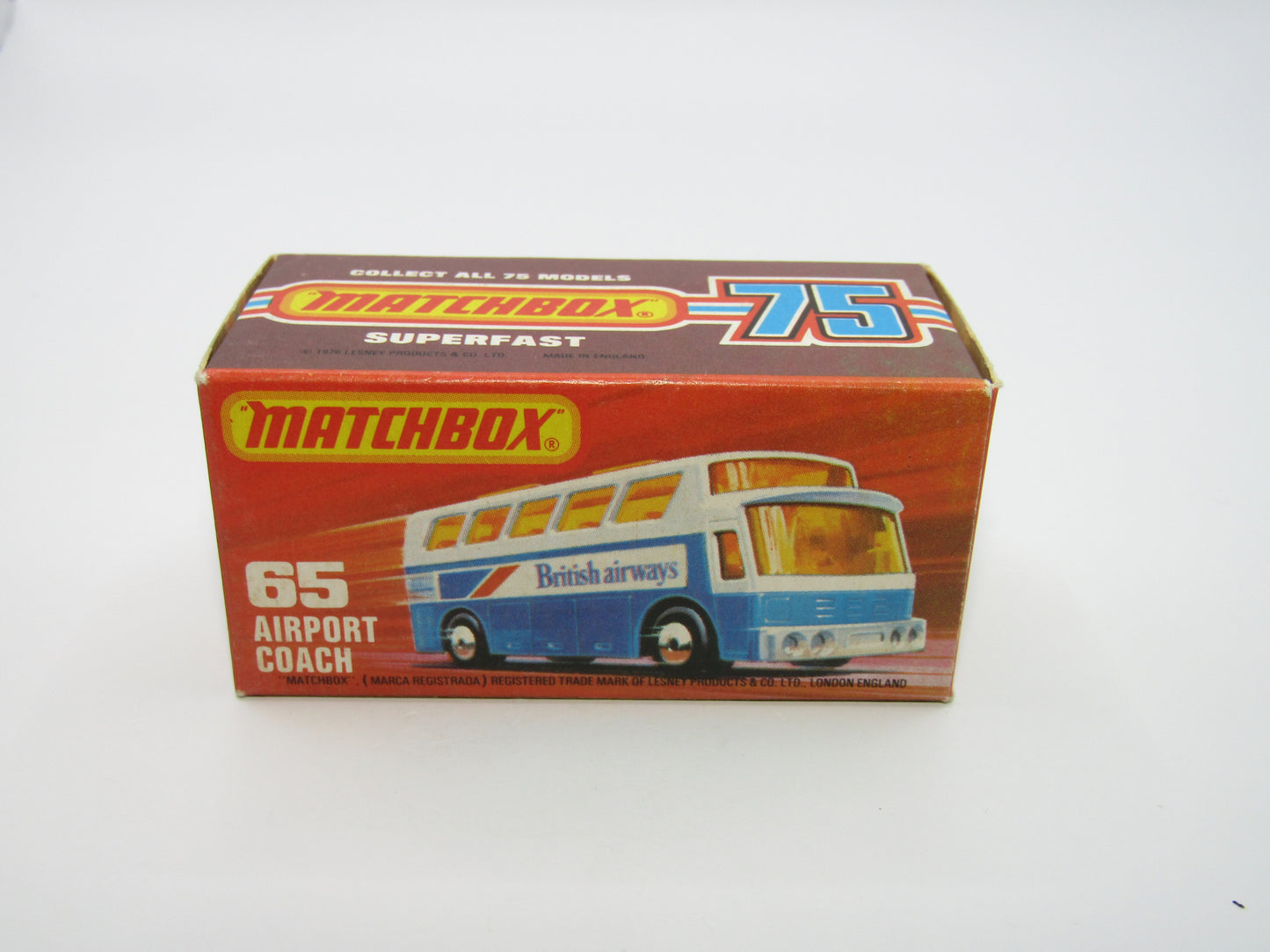 Matchbox Superfast 65B Airport Coach White Body Lufthansa Silver Base