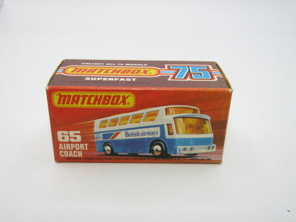 Matchbox Superfast 65B Airport Coach White Body Lufthansa Silver Base