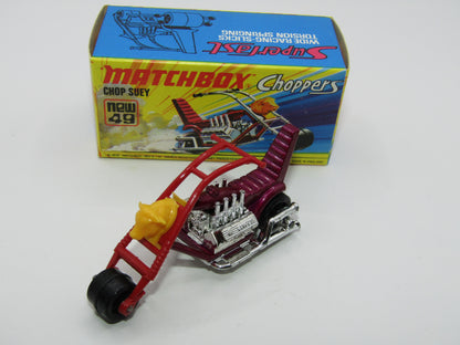 Matchbox Superfast 49B Chop Suey DARK PURPLE Maroon Handlebars