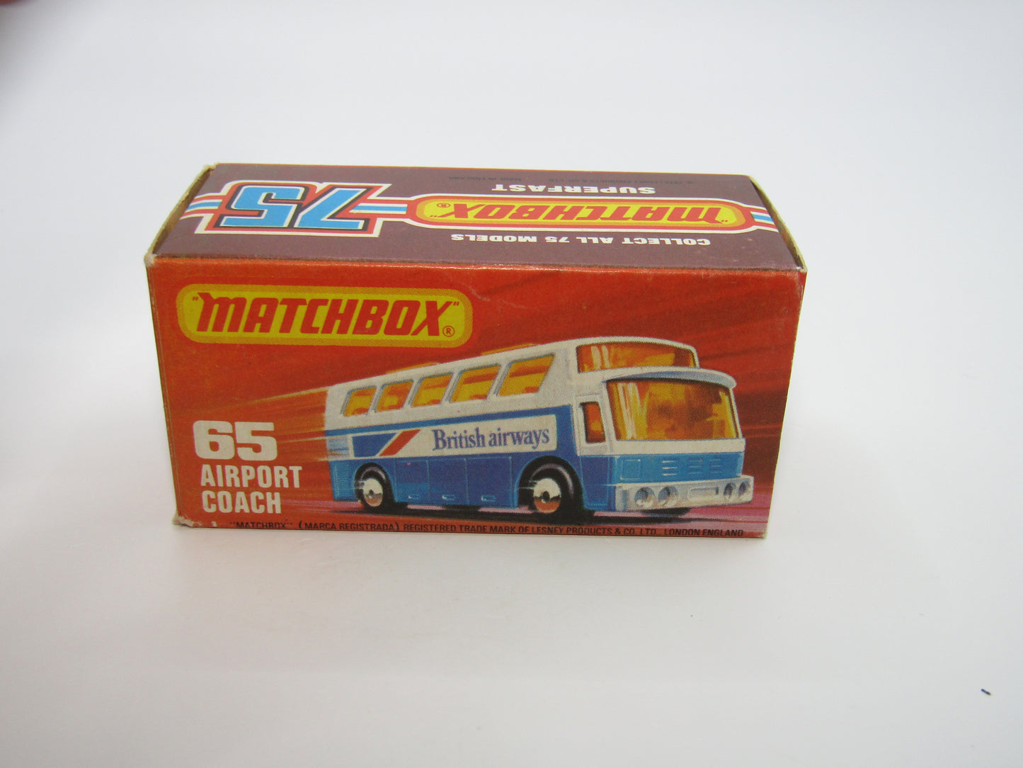 Matchbox Superfast 65B Airport Coach White Body Lufthansa Silver Base