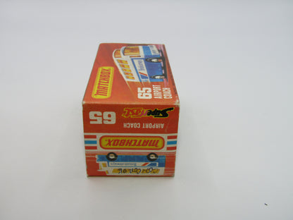 Matchbox Superfast 65B Airport Coach White Body Lufthansa Silver Base
