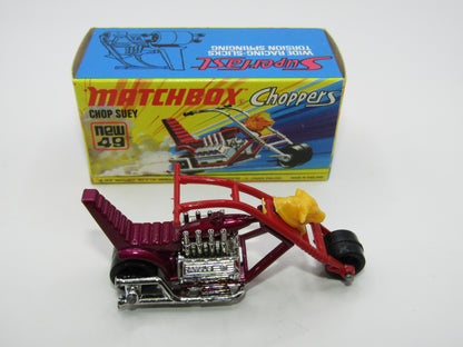 Matchbox Superfast 49B Chop Suey DARK PURPLE Maroon Handlebars