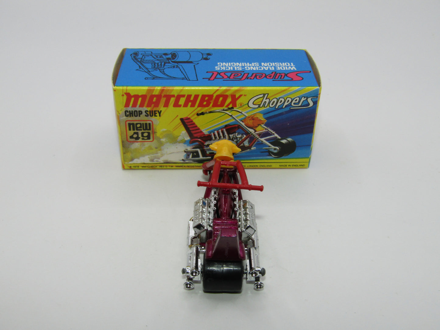 Matchbox Superfast 49B Chop Suey DARK PURPLE Maroon Handlebars