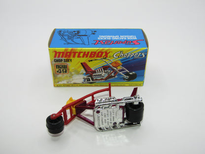 Matchbox Superfast 49B Chop Suey DARK PURPLE Maroon Handlebars