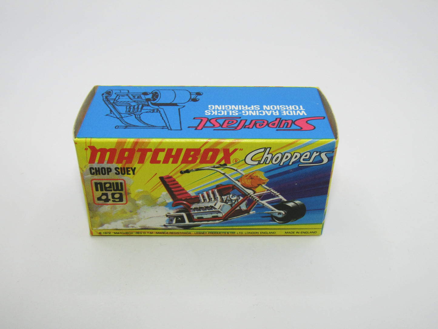Matchbox Superfast 49B Chop Suey DARK PURPLE Maroon Handlebars