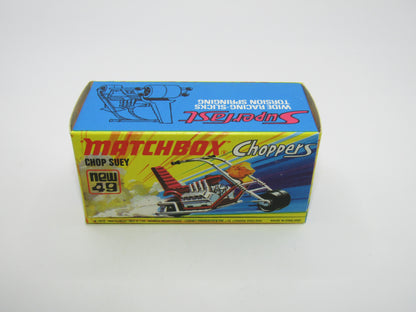 Matchbox Superfast 49B Chop Suey DARK PURPLE Maroon Handlebars
