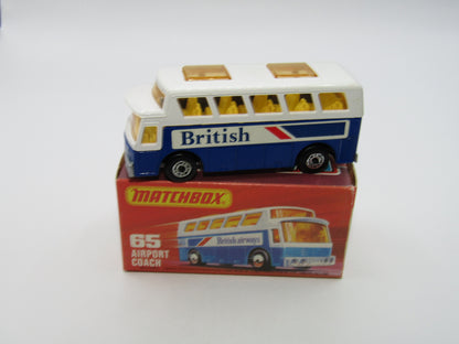 Matchbox Superfast 65B Airport Coach SOLID BLUE British to FRONT