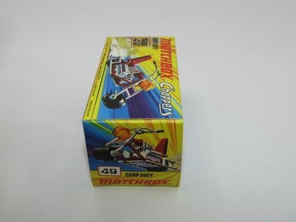 Matchbox Superfast 49B Chop Suey DARK PURPLE Maroon Handlebars