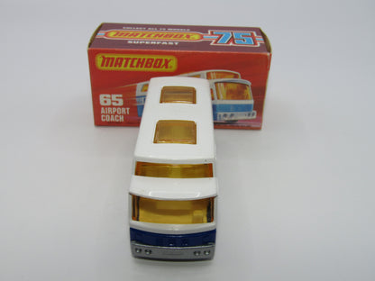 Matchbox Superfast 65B Airport Coach SOLID BLUE British to FRONT