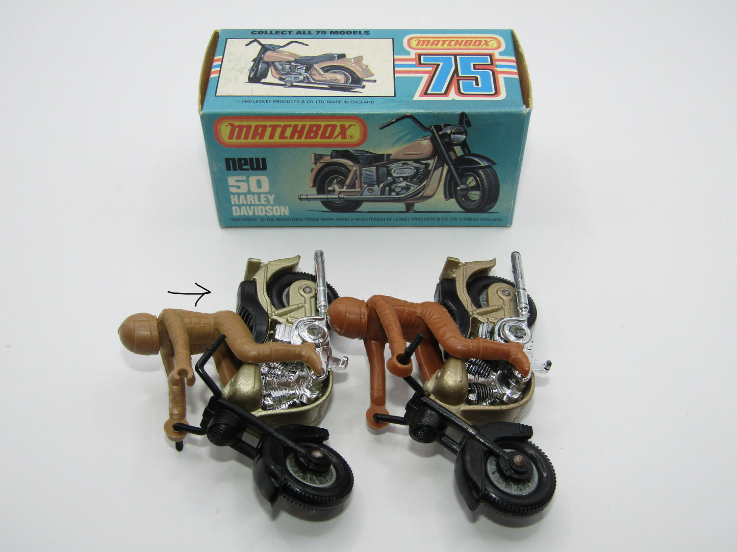 Matchbox Superfast 50C Harley Davidson CHAMPAGNE Gold