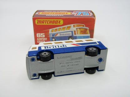 Matchbox Superfast 65B Airport Coach SOLID BLUE British to FRONT