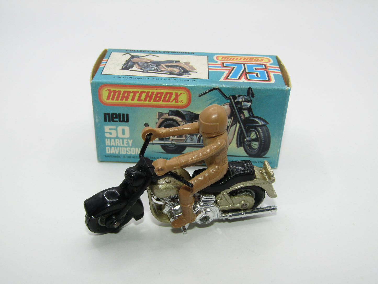 Matchbox Superfast 50C Harley Davidson CHAMPAGNE Gold