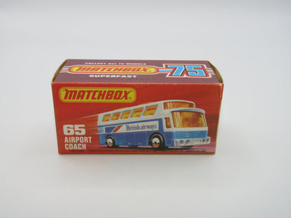 Matchbox Superfast 65B Airport Coach SOLID BLUE British to FRONT