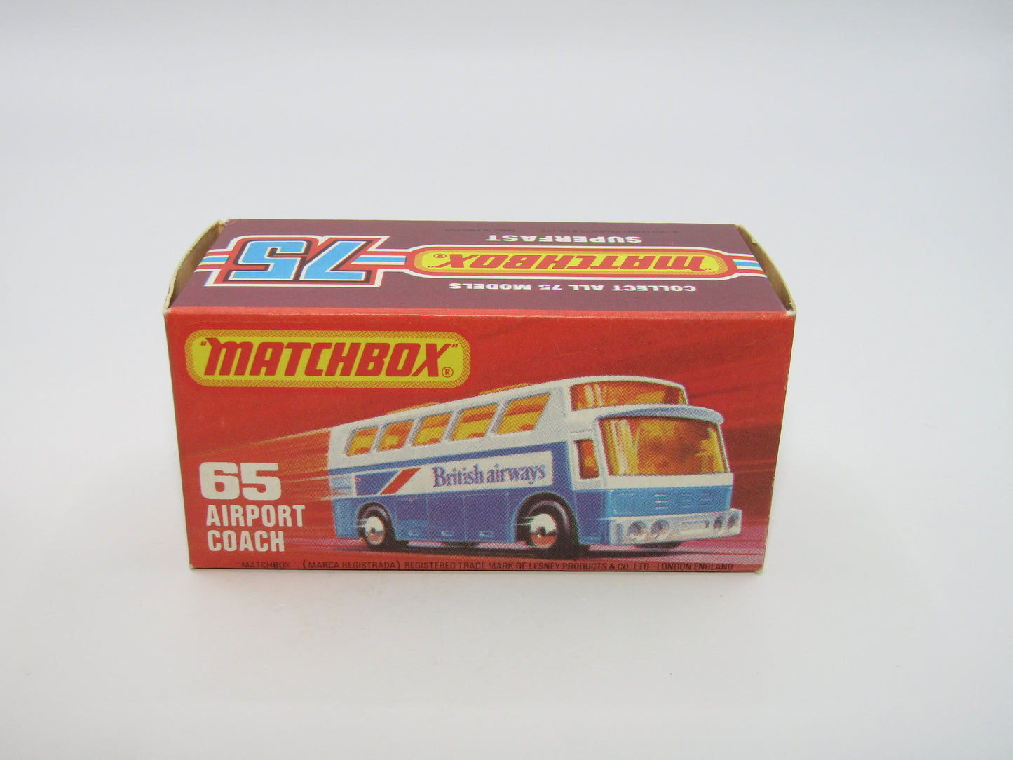Matchbox Superfast 65B Airport Coach SOLID BLUE British to FRONT