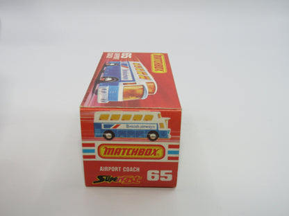 Matchbox Superfast 65B Airport Coach SOLID BLUE British to FRONT