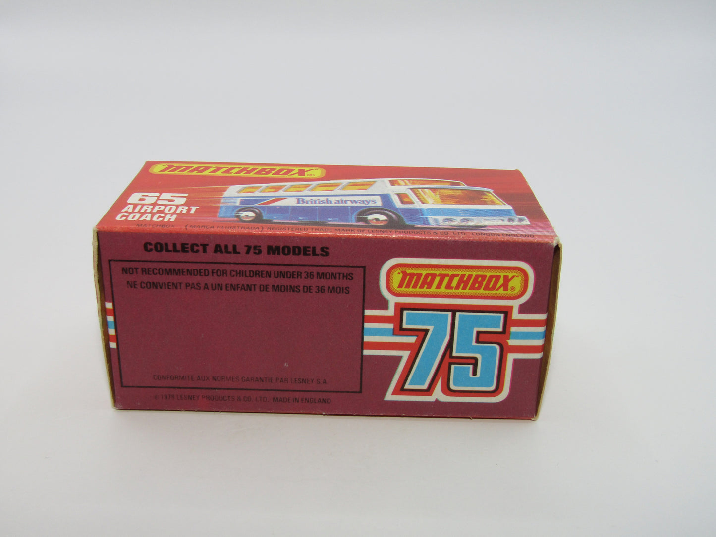 Matchbox Superfast 65B Airport Coach SOLID BLUE British to FRONT