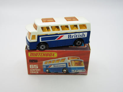 Matchbox Superfast 65B Airport Coach SOLID BLUE British to REAR