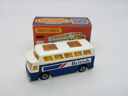 Matchbox Superfast 65B Airport Coach SOLID BLUE British to REAR