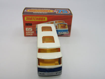 Matchbox Superfast 65B Airport Coach SOLID BLUE British to REAR