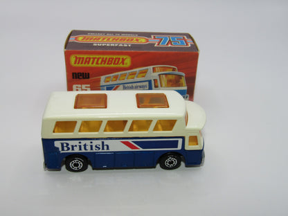 Matchbox Superfast 65B Airport Coach SOLID BLUE British to REAR