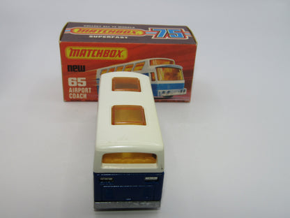 Matchbox Superfast 65B Airport Coach SOLID BLUE British to REAR
