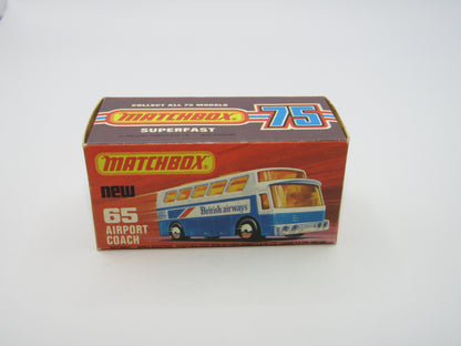Matchbox Superfast 65B Airport Coach SOLID BLUE British to REAR