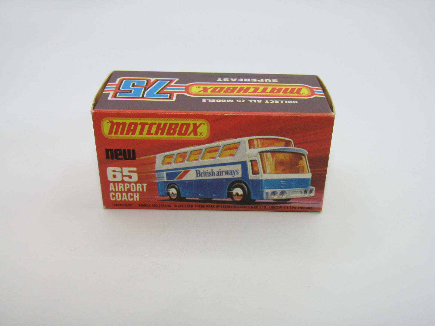 Matchbox Superfast 65B Airport Coach SOLID BLUE British to REAR
