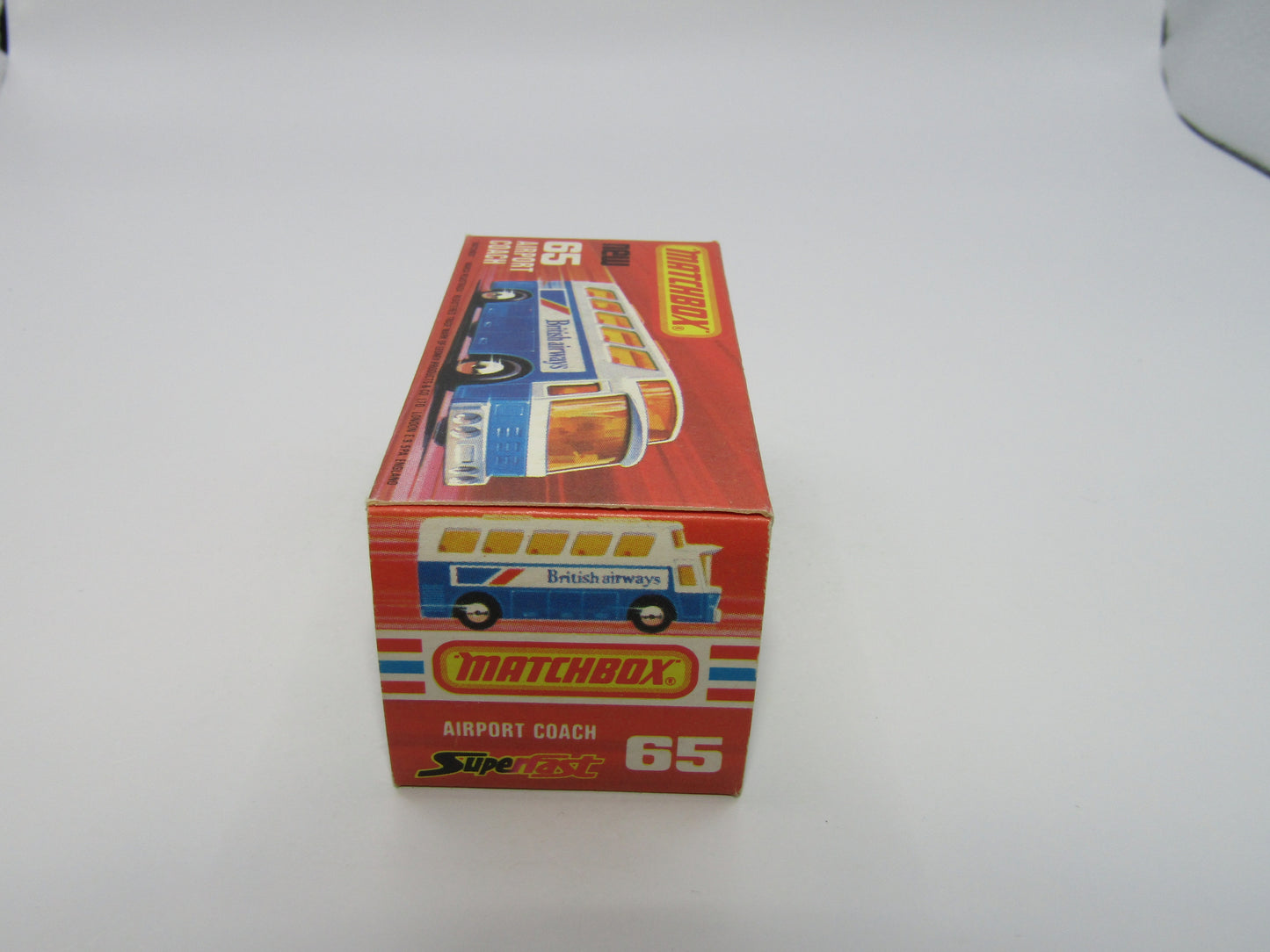 Matchbox Superfast 65B Airport Coach SOLID BLUE British to REAR