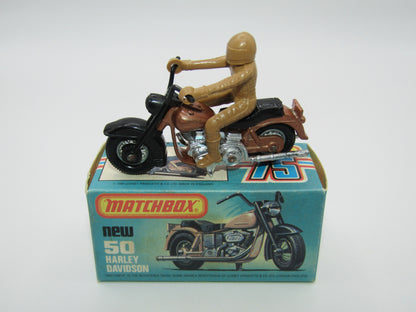 Matchbox Superfast 50C Harley Davidson Copper with Rider