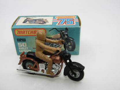 Matchbox Superfast 50C Harley Davidson Copper with Rider