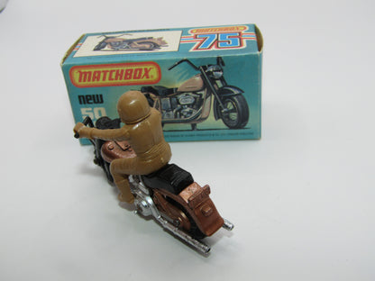 Matchbox Superfast 50C Harley Davidson Copper with Rider