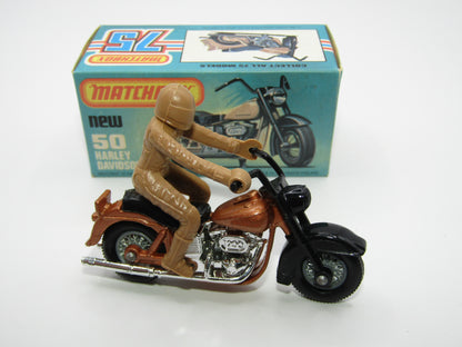Matchbox Superfast 50C Harley Davidson Bronze with Rider