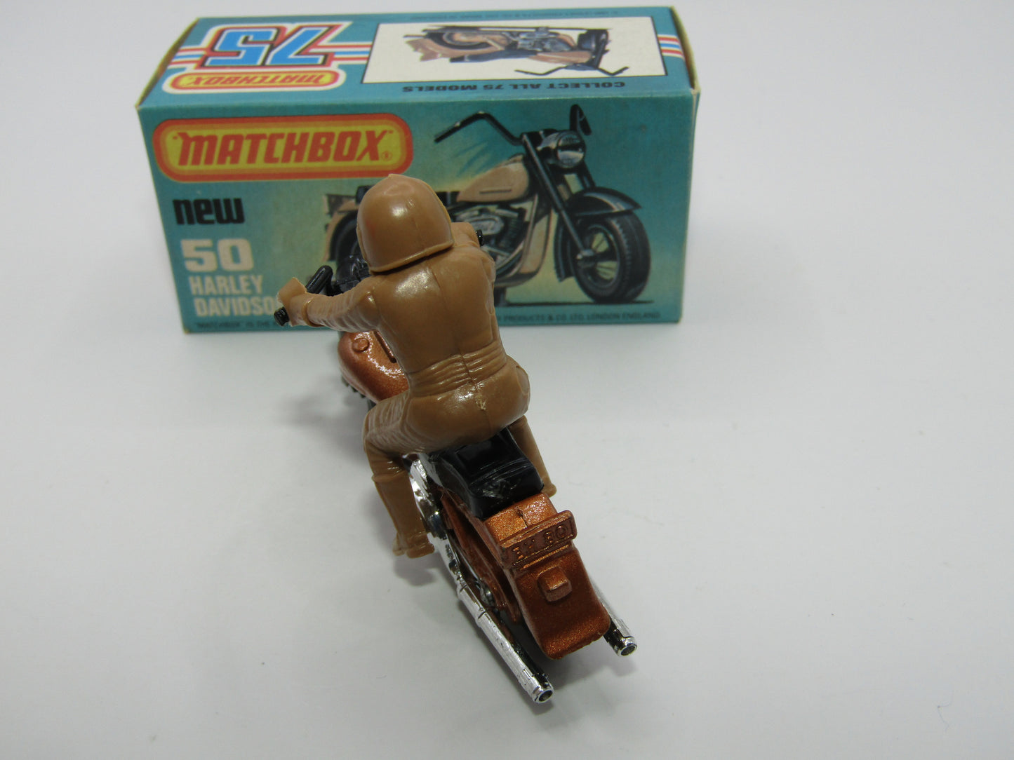 Matchbox Superfast 50C Harley Davidson Bronze with Rider