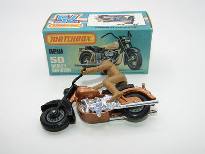 Matchbox Superfast 50C Harley Davidson Bronze with Rider