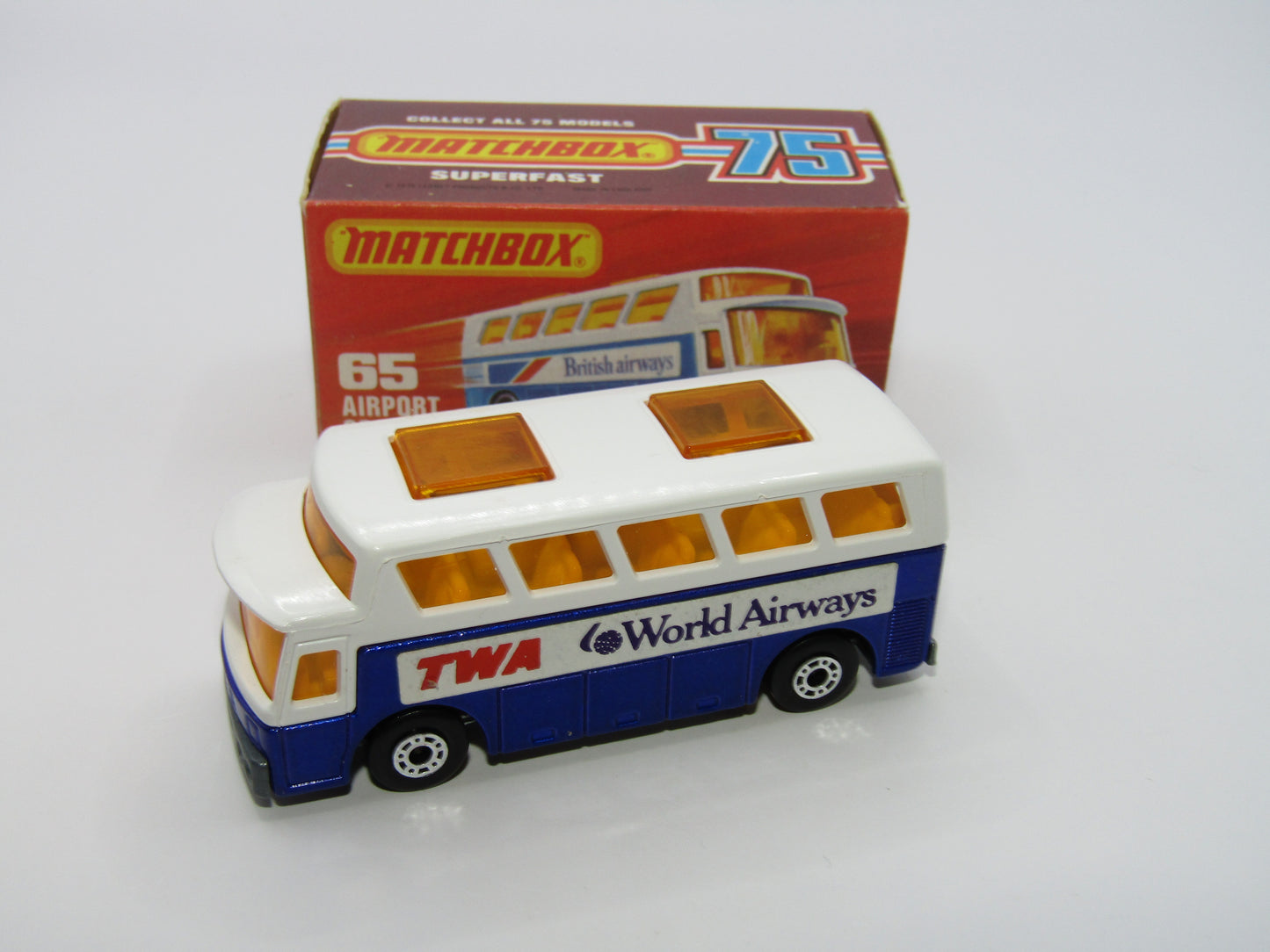 Matchbox Superfast 65B Airport Coach TWA World Airways