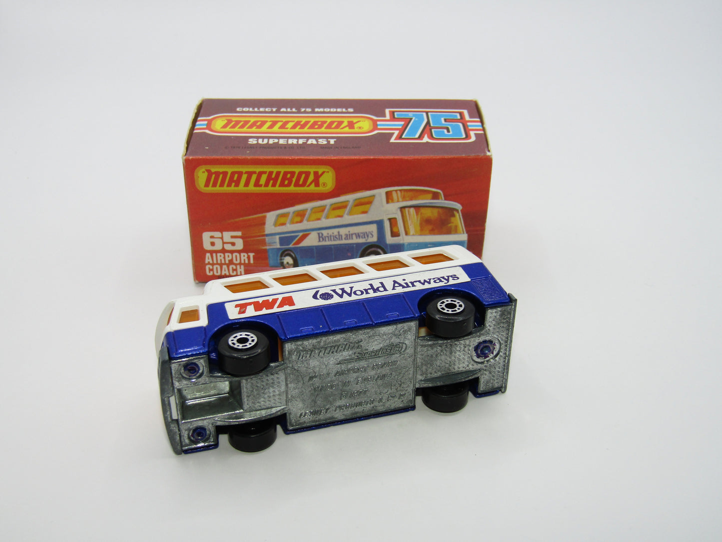 Matchbox Superfast 65B Airport Coach TWA World Airways