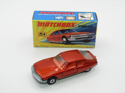 Matchbox Superfast 51B Citroen SM Bronze DARK ORANGE Interior