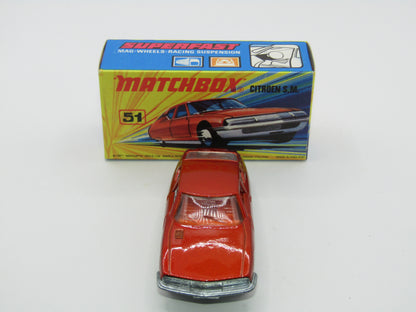 Matchbox Superfast 51B Citroen SM Bronze DARK ORANGE Interior