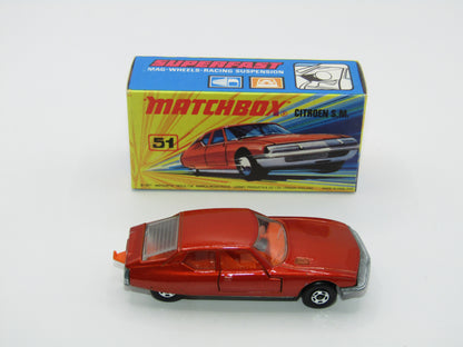 Matchbox Superfast 51B Citroen SM Bronze DARK ORANGE Interior